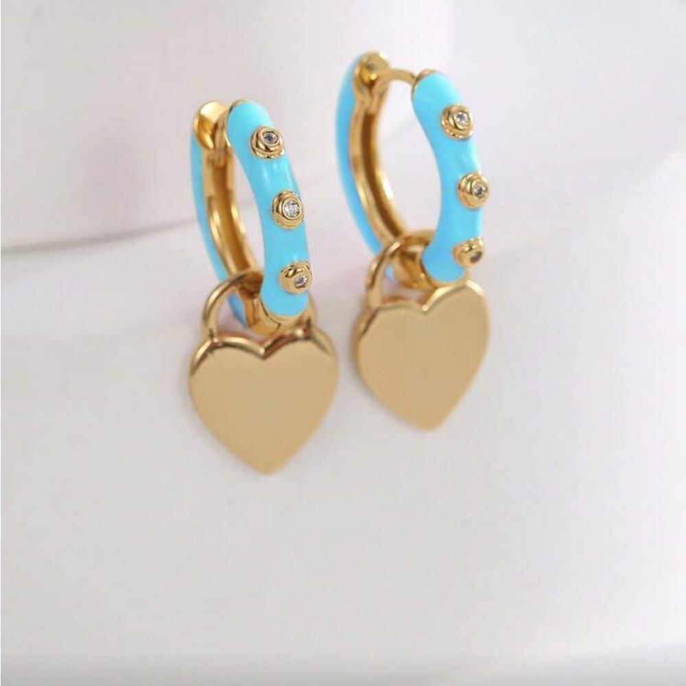 Heart Hoop Earrings Q697